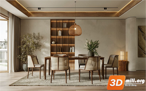 Dining Table Set Skp Files